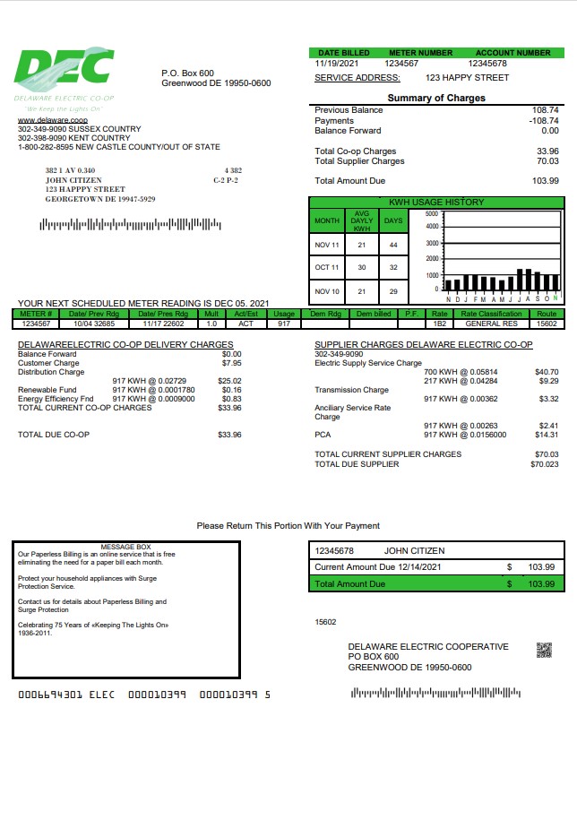  Minol USA business utility bill 